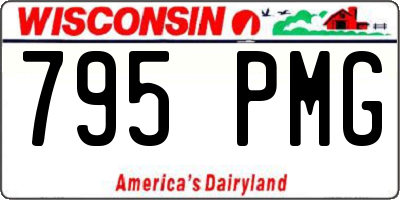 WI license plate 795PMG