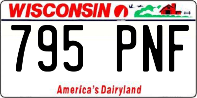 WI license plate 795PNF