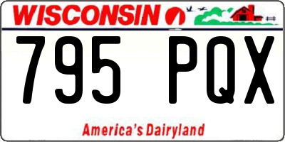 WI license plate 795PQX