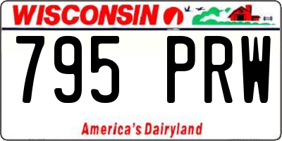 WI license plate 795PRW