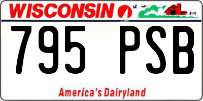WI license plate 795PSB