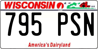 WI license plate 795PSN
