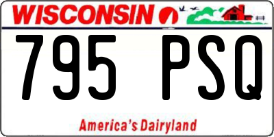 WI license plate 795PSQ