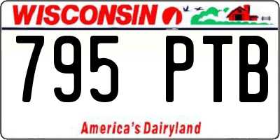 WI license plate 795PTB