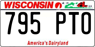 WI license plate 795PTO