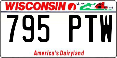 WI license plate 795PTW