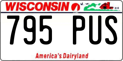 WI license plate 795PUS