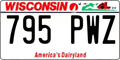 WI license plate 795PWZ
