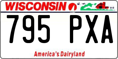 WI license plate 795PXA