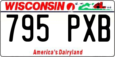 WI license plate 795PXB