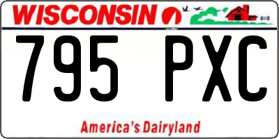 WI license plate 795PXC