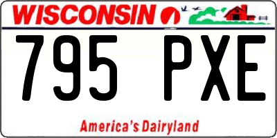 WI license plate 795PXE