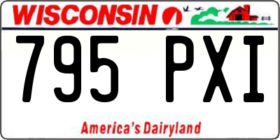 WI license plate 795PXI