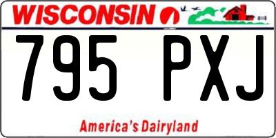 WI license plate 795PXJ