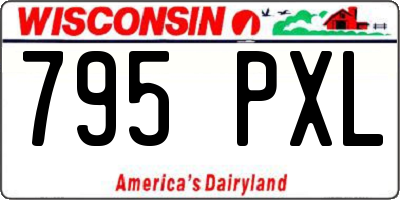 WI license plate 795PXL
