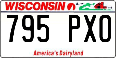 WI license plate 795PXO