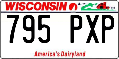 WI license plate 795PXP