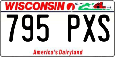 WI license plate 795PXS