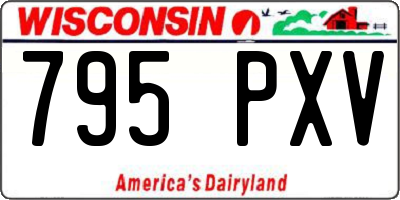 WI license plate 795PXV