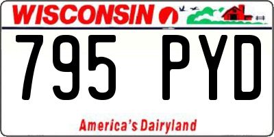 WI license plate 795PYD