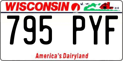WI license plate 795PYF