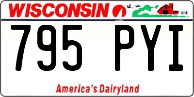 WI license plate 795PYI