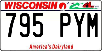 WI license plate 795PYM