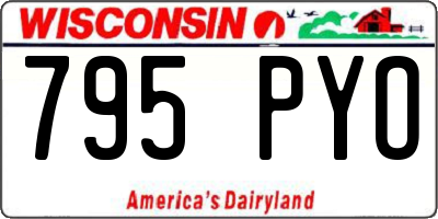 WI license plate 795PYO