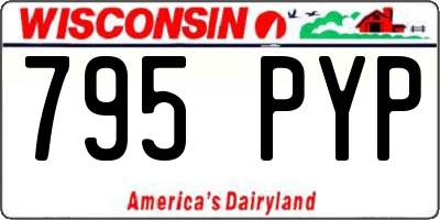 WI license plate 795PYP
