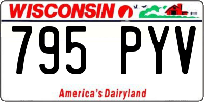 WI license plate 795PYV