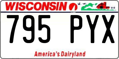 WI license plate 795PYX