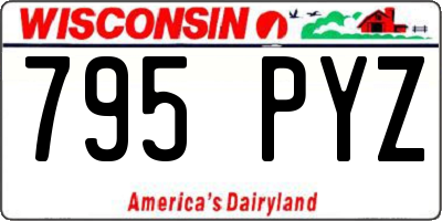 WI license plate 795PYZ