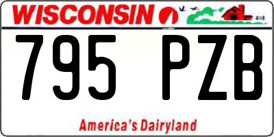WI license plate 795PZB