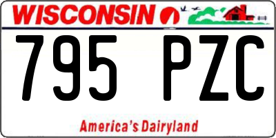 WI license plate 795PZC