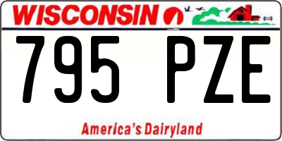 WI license plate 795PZE