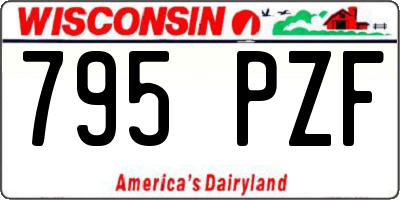 WI license plate 795PZF