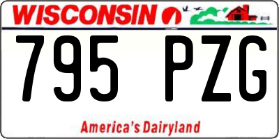 WI license plate 795PZG
