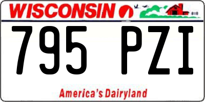 WI license plate 795PZI