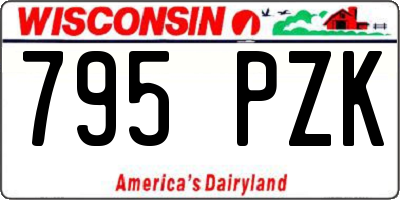 WI license plate 795PZK