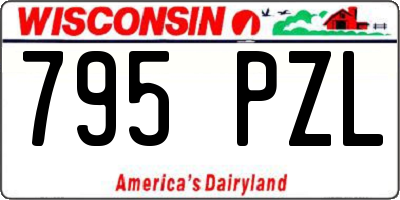 WI license plate 795PZL