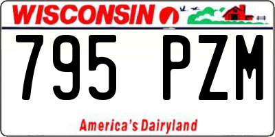 WI license plate 795PZM