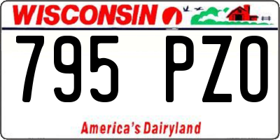 WI license plate 795PZO