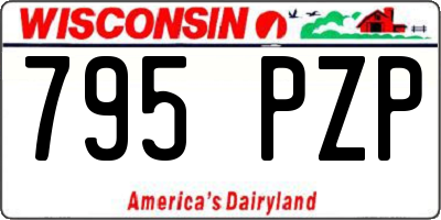 WI license plate 795PZP