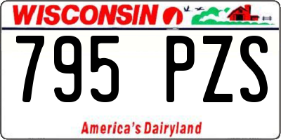 WI license plate 795PZS