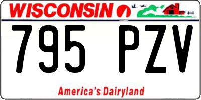 WI license plate 795PZV