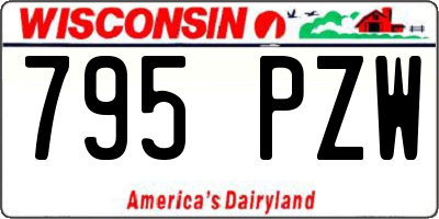 WI license plate 795PZW