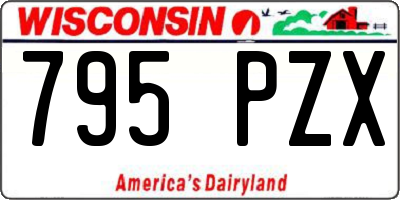 WI license plate 795PZX
