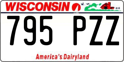 WI license plate 795PZZ