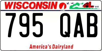 WI license plate 795QAB