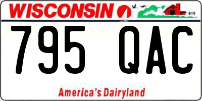 WI license plate 795QAC